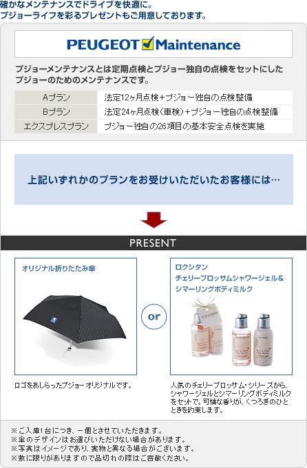 メンテナンスキャンペーン セクション２